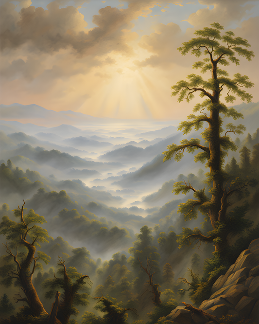 USA Great Places (244) - Smoky Mountains, TN - Van-Go Paint-By-Number Kit