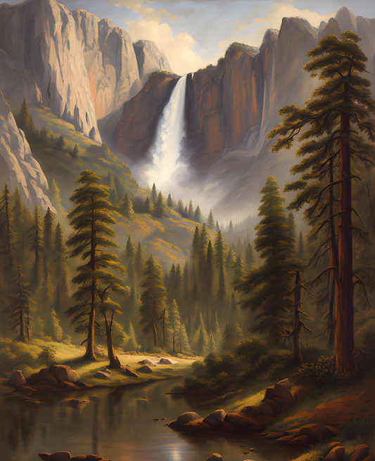 USA Great Places (56) - Yosemite Falls - Van-Go Paint-By-Number Kit