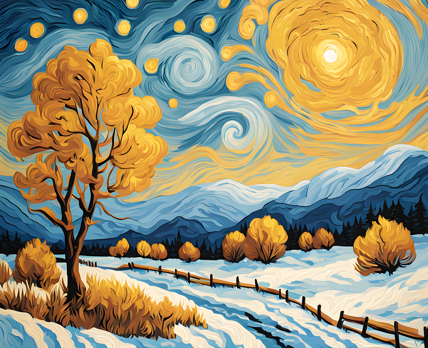 Winter Landscape (4) - Van-Go Paint-By-Number Kit