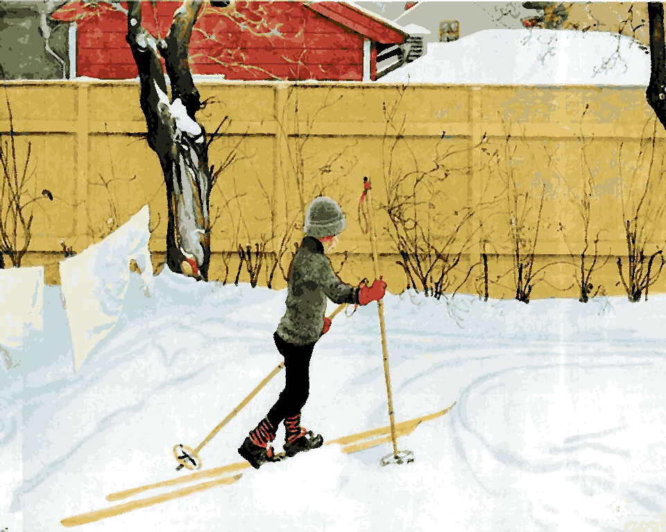 The Skier by Carl Larsson (101) - Van-Go Paint-By-Number Kit