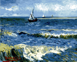 Vincent Van Gogh OD (101) - Seascape near Les Saintes-Maries - Van-Go Paint-By-Number Kit