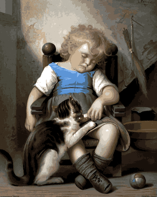 Cats Collection PD (5) - Unconscious sleeper - Van-Go Paint-By-Number Kit