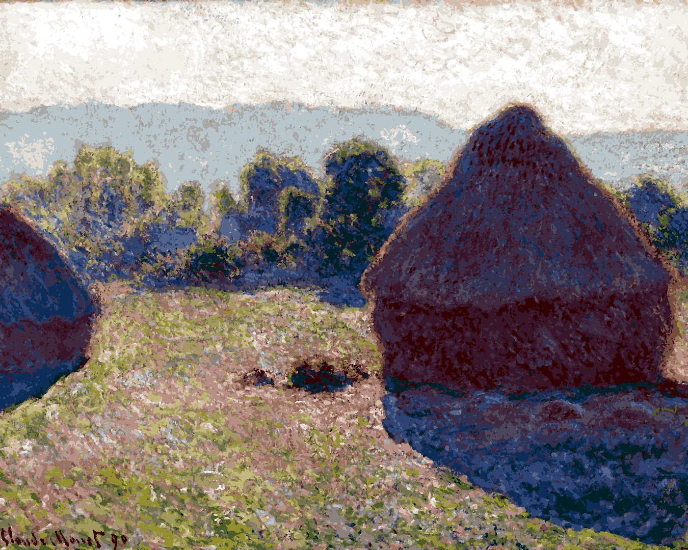 Claude Monet PD (107) - Haystacks, midday - Van-Go Paint-By-Number Kit