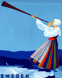 Vintage Travel Poster Collection (108) - Sweden - Van-Go Paint-By-Number Kit