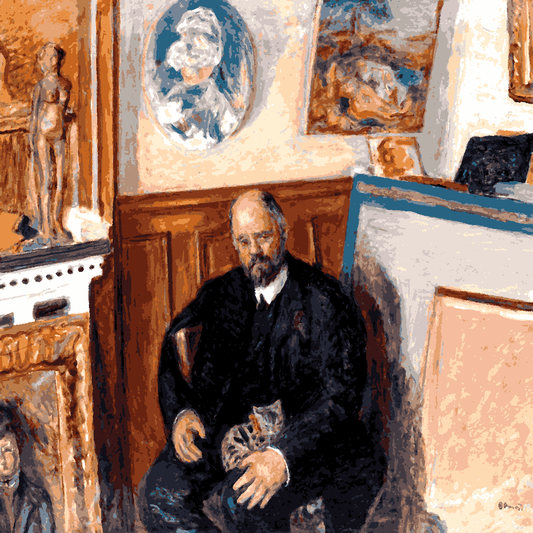 Cats Collection PD (11) - Portrait of Ambroise Vollard with a cat - Van-Go Paint-By-Number Kit