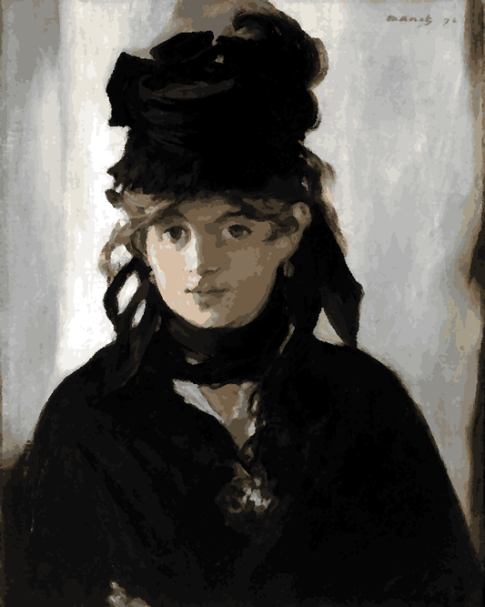 Famous Portraits (10) - Berthe Morisot By Edouard Manet - Van-Go Paint-By-Number Kit