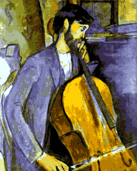 Cello Collection PD (10) - Cello player by Modigliani - Van-Go Paint-By-Number Kit