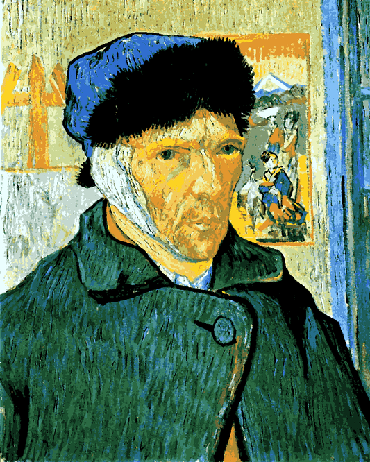 Vincent Van Gogh PD (112) - Self-Portrait with Bandaged Ear - Van-Go Paint-By-Number Kit