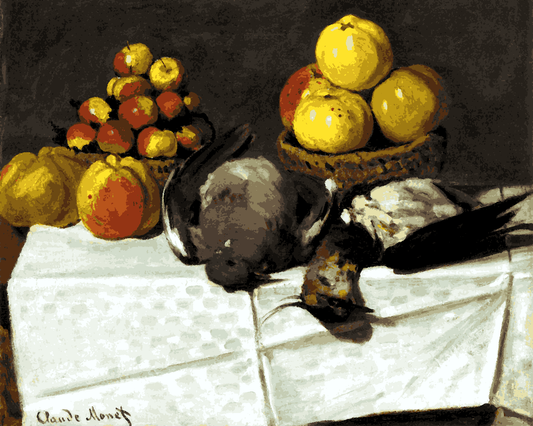 Claude Monet PD (113) - Still life, birds and fruit - Van-Go Paint-By-Number Kit