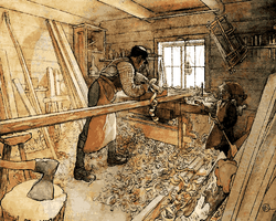 Uncle Johan in the Farm Workshop by Carl Larsson (118) - Van-Go Paint-By-Number Kit