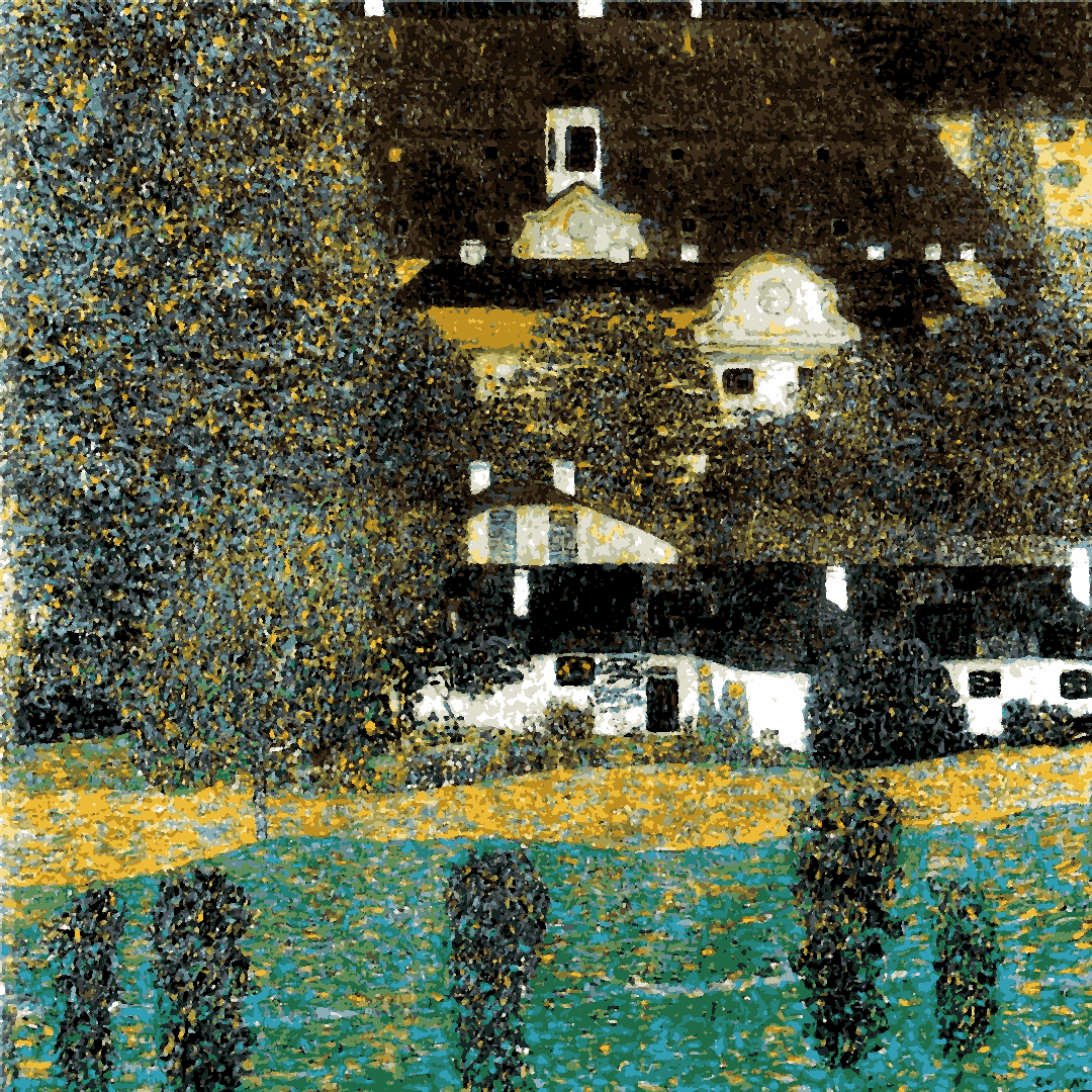 Gustav Klimt Collection PD (11) - Kammer castle on lake Attersee II - Van-Go Paint-By-Number Kit