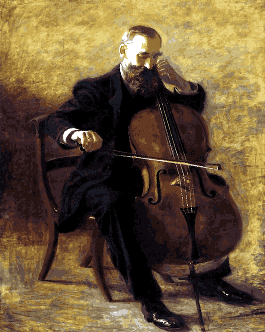 Cello Collection PD (11) - The Cello Player by Thomas Eakins - Van-Go Paint-By-Number Kit