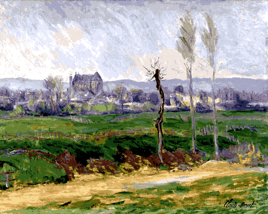 Claude Monet PD (122) - Panorama of Vernon - Van-Go Paint-By-Number Kit
