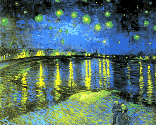 Vincent Van Gogh PD (123) - Starry Night Over the Rhone - Van-Go Paint-By-Number Kit