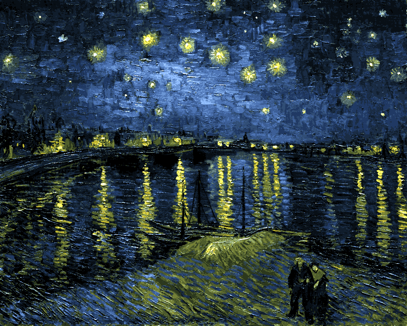 Vincent Van Gogh PD (124) - Starry Night Over the Rhone - Van-Go Paint-By-Number Kit