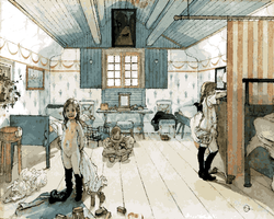 Mamma's and the Small Girl's Room by Carl Larsson (125) - Van-Go Paint-By-Number Kit