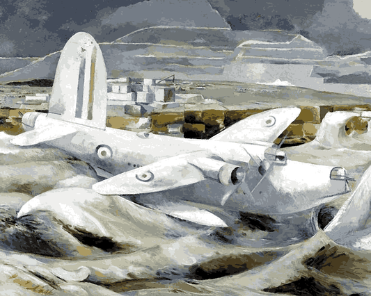 WW1 Collection PD (12) - Defence of Albion by PAUL NASH - Van-Go Paint-By-Number Kit