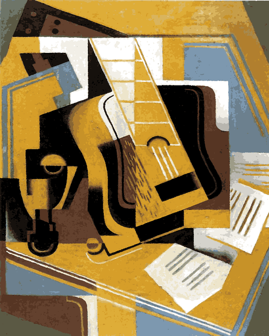 Juan Gris Collection PD (12) - The Guitar - Van-Go Paint-By-Number Kit