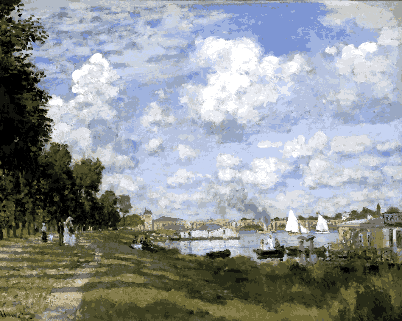 Claude Monet PD (12) - The Basin at Argenteuil - Van-Go Paint-By-Number Kit