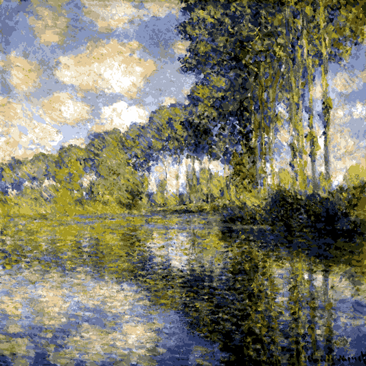 Claude Monet PD (131) - Poplars on the Epte - Van-Go Paint-By-Number Kit