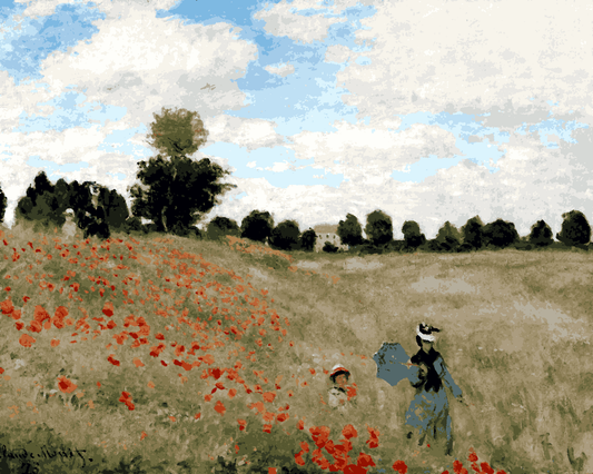 Claude Monet PD (133) - Poppy Field - Van-Go Paint-By-Number Kit