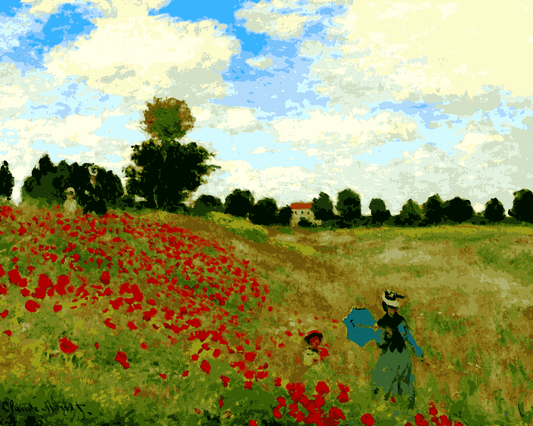 Claude Monet PD (134) - Poppy Field - Van-Go Paint-By-Number Kit
