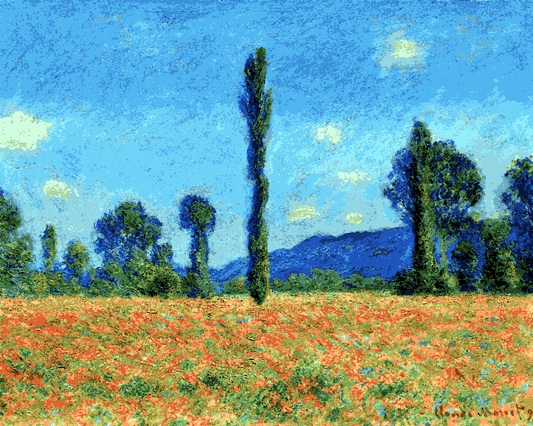 Claude Monet PD (136) - Poppy Field, Giverny - Van-Go Paint-By-Number Kit