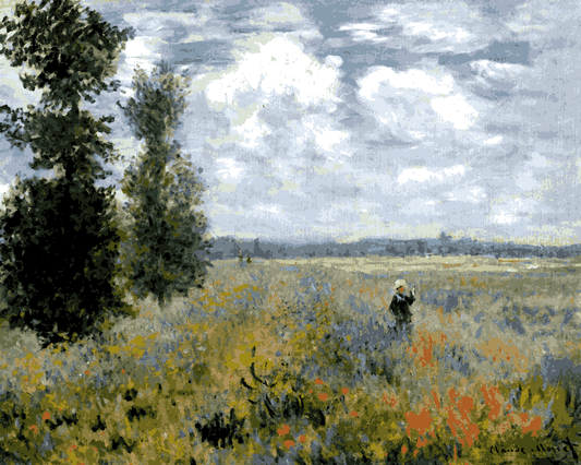 Claude Monet PD (138) - Poppy Fields near Argenteuil - Van-Go Paint-By-Number Kit