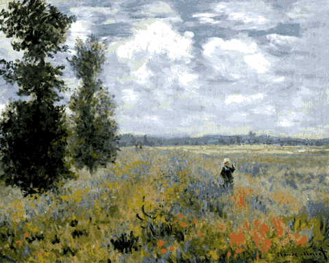 Claude Monet OD (138) - Poppy Fields near Argenteuil - Van-Go Paint-By-Number Kit