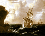 Sailing Ships Collection (13) - A Dutch Ship in a Storm - Van-Go Paint-By-Number Kit