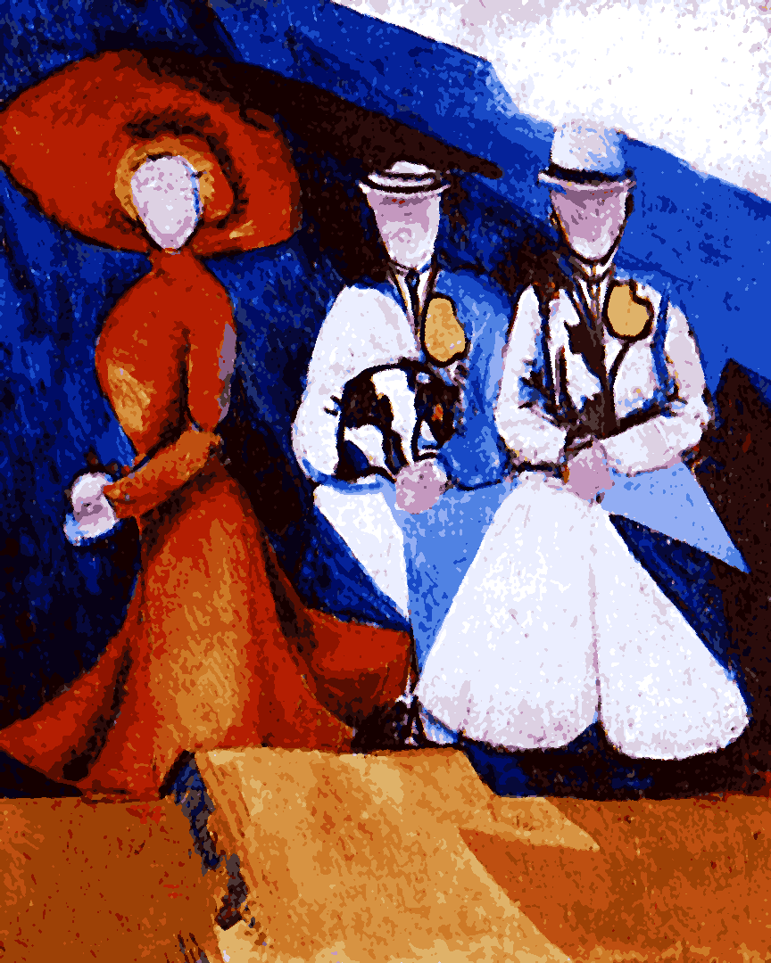 Three female figures by Aleksandra Ekster PD (13) - Van-Go Paint-By-Number Kit