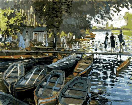 Claude Monet PD (13) - Bathers at La Grenouillère - Van-Go Paint-By-Number Kit