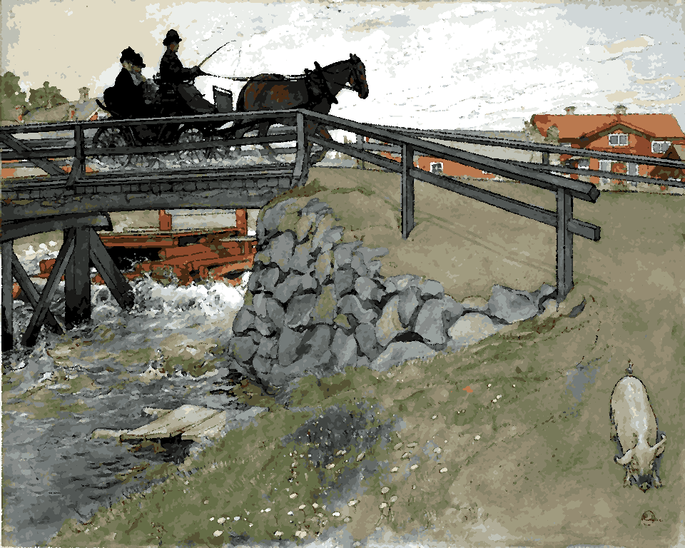 The Bridge by Carl Larsson (141) - Van-Go Paint-By-Number Kit