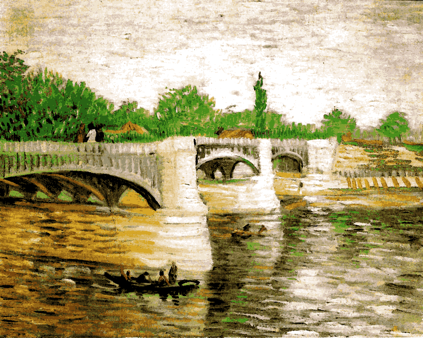 Vincent Van Gogh PD (141) - The Bridge at Courbevoie - Van-Go Paint-By-Number Kit