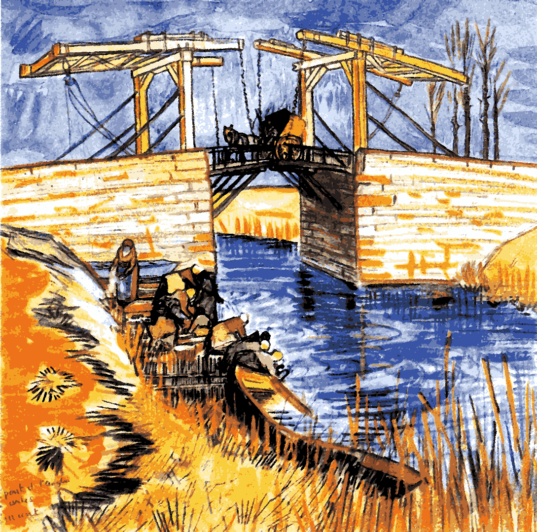 Vincent Van Gogh PD (142) - The Bridge of Langlois at Arles - Van-Go Paint-By-Number Kit
