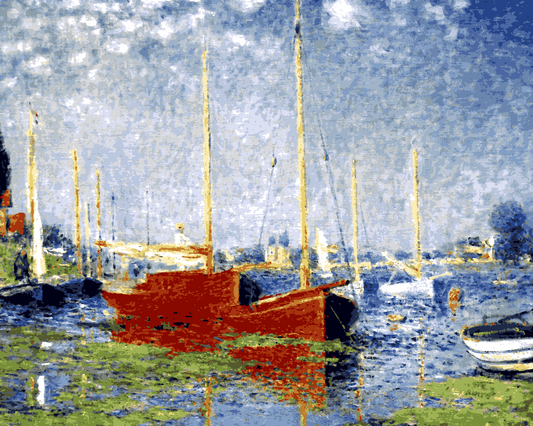 Claude Monet PD (142) - Red Boats at Argenteuil - Van-Go Paint-By-Number Kit