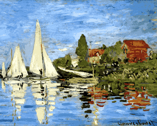 Claude Monet PD (143) - Regattas at Argenteuil - Van-Go Paint-By-Number Kit