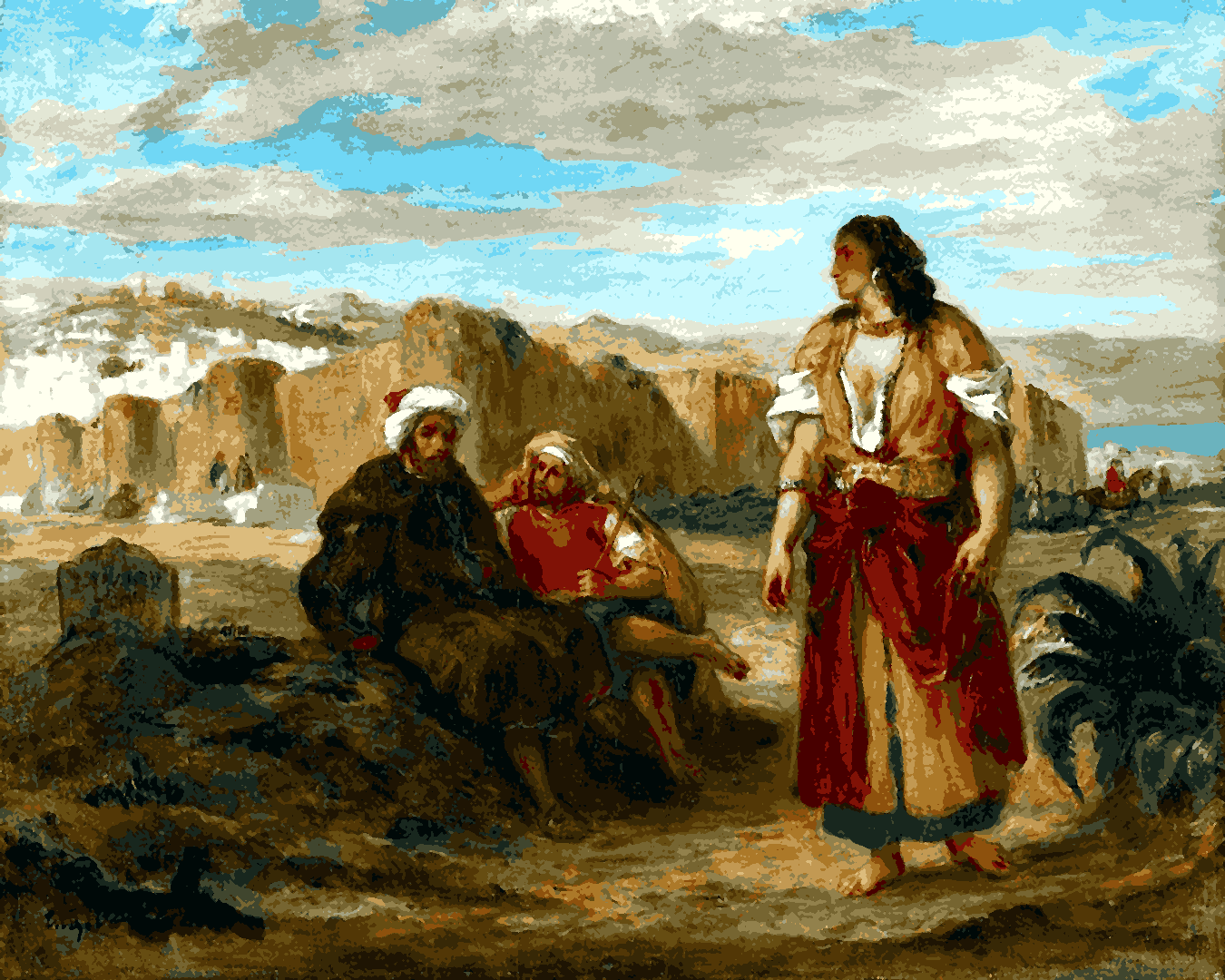 Morocco Collection PD (14) - Arabs by Eugène Delacroix - Van-Go Paint-By-Number Kit