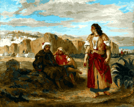 Morocco Collection PD (14) - Arabs by Eugène Delacroix - Van-Go Paint-By-Number Kit