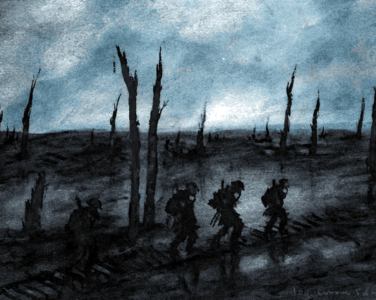 WW1 Collection PD (14) - Battlefield at night - Van-Go Paint-By-Number Kit