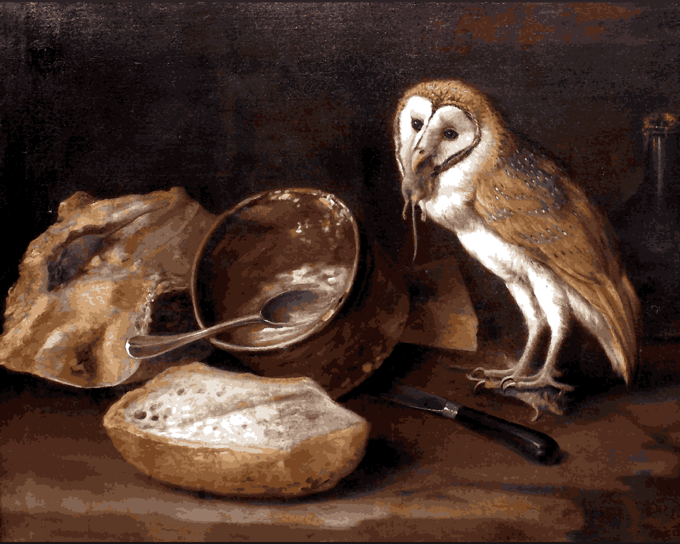 Owls Collection PD (14) - An Owl’s Lunch by George William Sartorius - Van-Go Paint-By-Number Kit