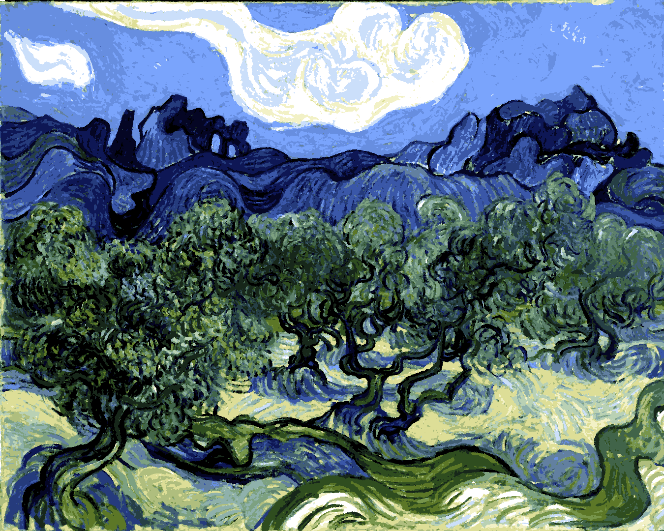 Vincent Van Gogh PD (151) - The Olive Trees - Van-Go Paint-By-Number Kit