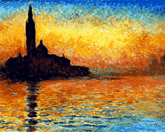 Claude Monet PD (153) - San Giorgio Maggiore at Dusk - Van-Go Paint-By-Number Kit