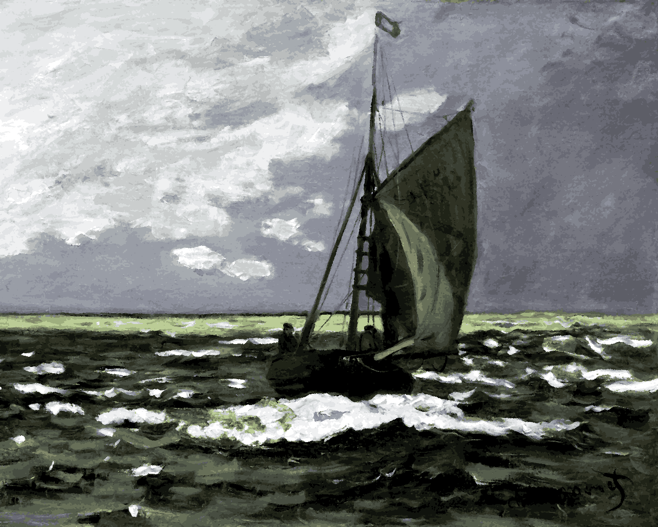 Claude Monet PD (155) - Seascape, Storm - Van-Go Paint-By-Number Kit