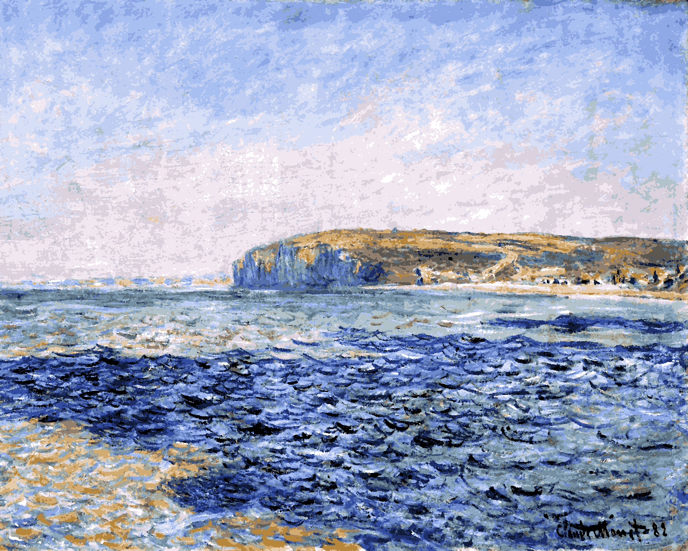 Claude Monet PD (156) - Shadows on the Sea. The Cliffs at Pourville - Van-Go Paint-By-Number Kit