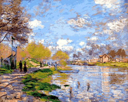 Claude Monet PD (158) - Spring by the Seine - Van-Go Paint-By-Number Kit