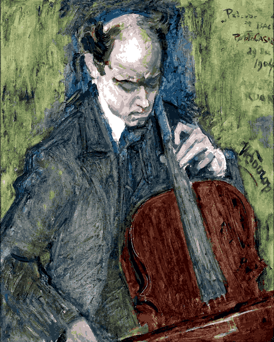 Cello Collection PD (15) - Pablo Casals Playing Cello by Jan Toorop - Van-Go Paint-By-Number Kit