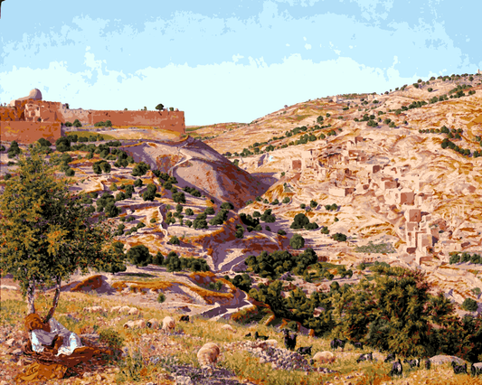 Jerusalem Collection PD (15) - Jerusalem and the Valley of Jehoshaphat - Van-Go Paint-By-Number Kit