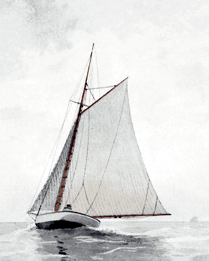 Sailing Ships Collection PD (15) - Sailing off Gloucester - Van-Go Paint-By-Number Kit