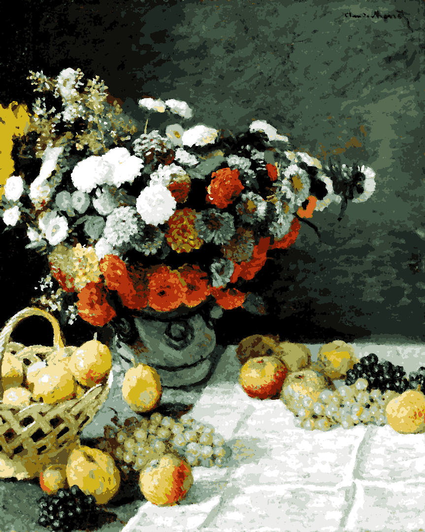 Claude Monet PD (162) - Still Life with Flowers and Fruit - Van-Go Paint-By-Number Kit